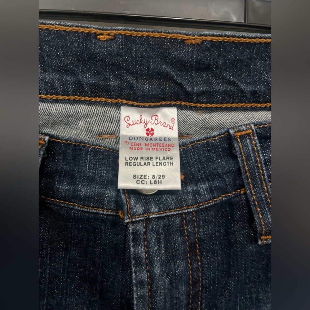 Lucky Brand Dark Blue Low Rise Flare Regular Length - Picture 5 of 5